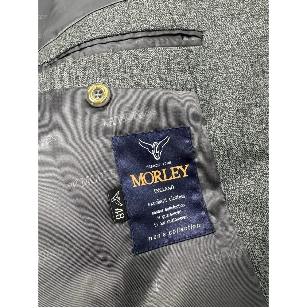 Morley England Green Wool Blazer Jacket Mens 48R Sport Coat Casual Vintage 90s